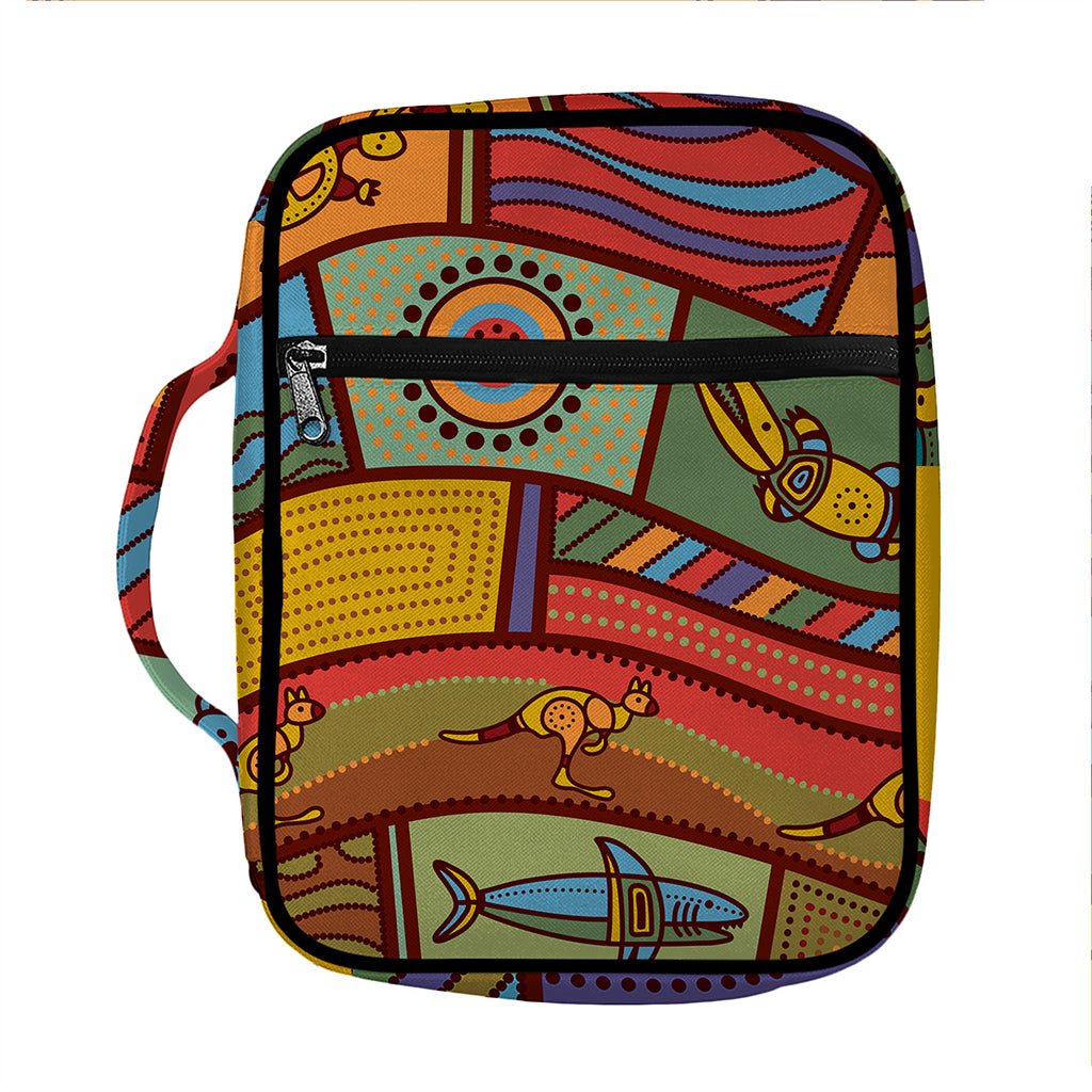 Australian Ethnic Pattern Print Front Pocket Bible Bag
