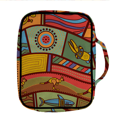 Australian Ethnic Pattern Print Front Pocket Bible Bag
