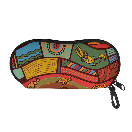 Australian Ethnic Pattern Print Glasses Case