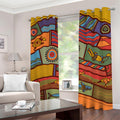 Australian Ethnic Pattern Print Grommet Curtains