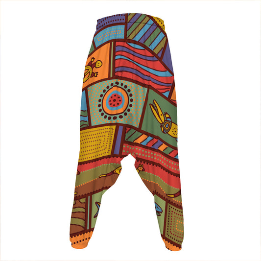 Australian Ethnic Pattern Print Hammer Pants