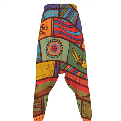 Australian Ethnic Pattern Print Hammer Pants