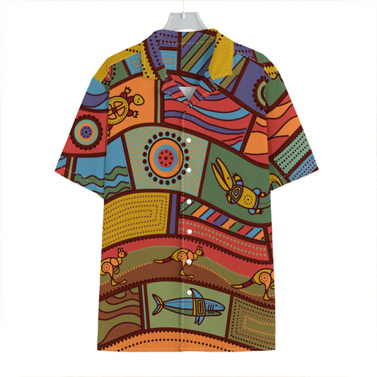 Australian Ethnic Pattern Print Hawaiian Shirt