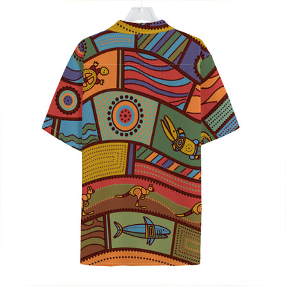 Australian Ethnic Pattern Print Hawaiian Shirt