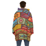 Australian Ethnic Pattern Print Hoodie Blanket