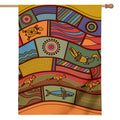 Australian Ethnic Pattern Print House Flag