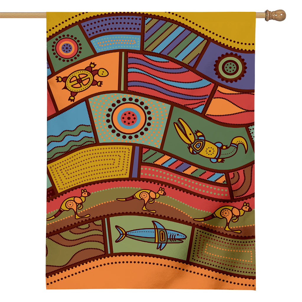 Australian Ethnic Pattern Print House Flag