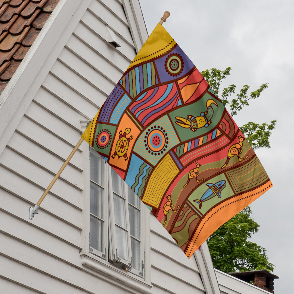 Australian Ethnic Pattern Print House Flag