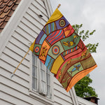 Australian Ethnic Pattern Print House Flag