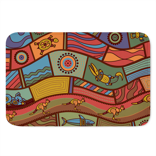Australian Ethnic Pattern Print Indoor Door Mat