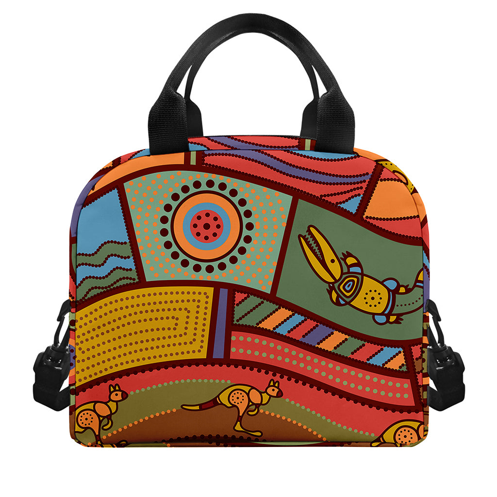 Australian Ethnic Pattern Print Insulated Lunch Bag