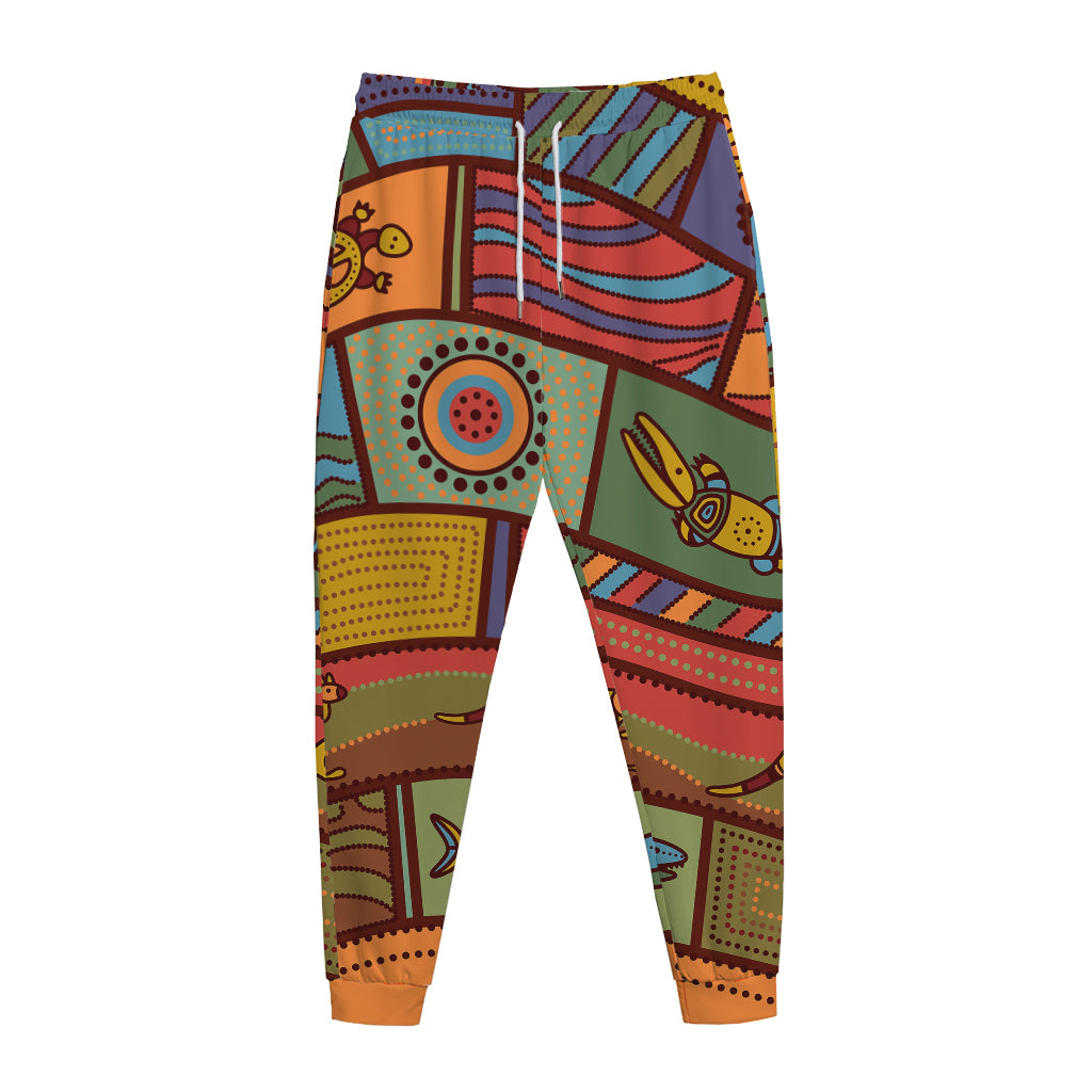 Australian Ethnic Pattern Print Jogger Pants