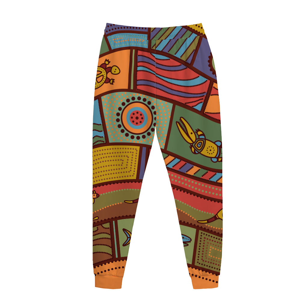 Australian Ethnic Pattern Print Jogger Pants