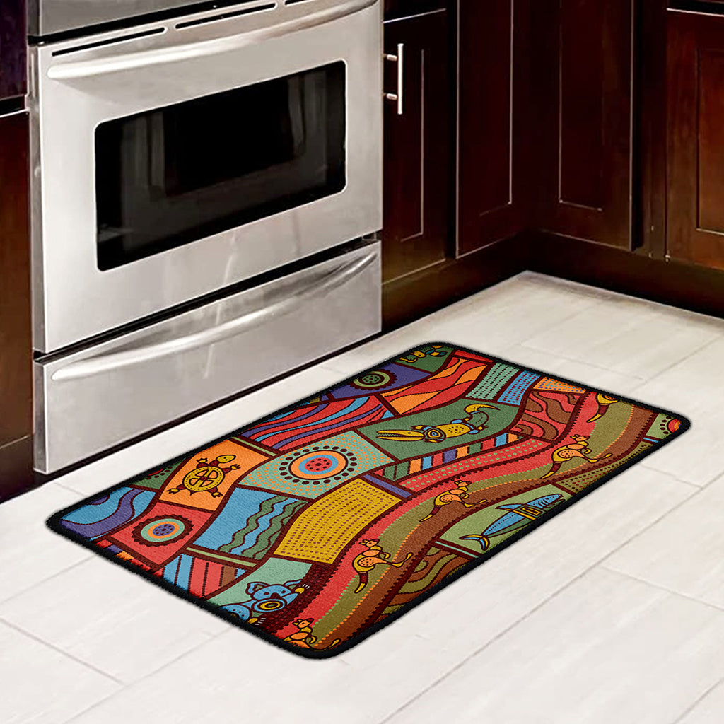 Australian Ethnic Pattern Print Kitchen Mat