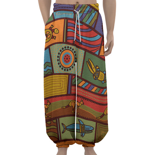 Australian Ethnic Pattern Print Lantern Pants