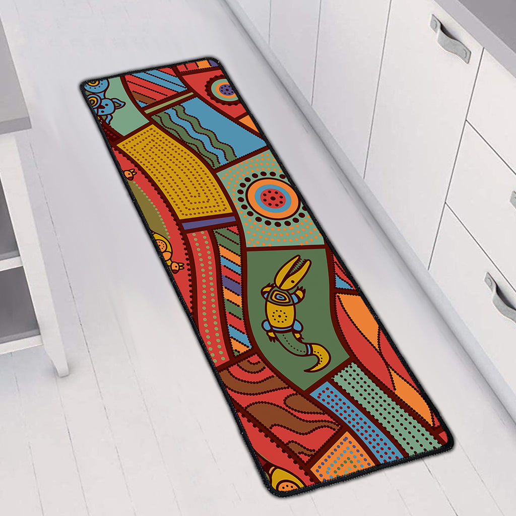 Australian Ethnic Pattern Print Long Kitchen Mat