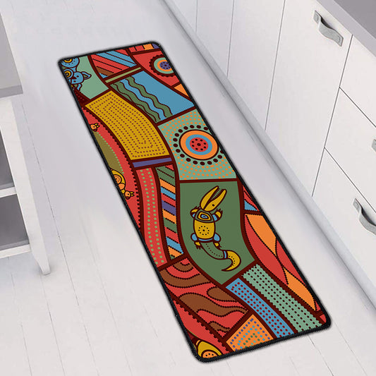 Australian Ethnic Pattern Print Long Kitchen Mat
