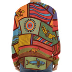 Australian Ethnic Pattern Print Long Sleeve Baseball Jersey