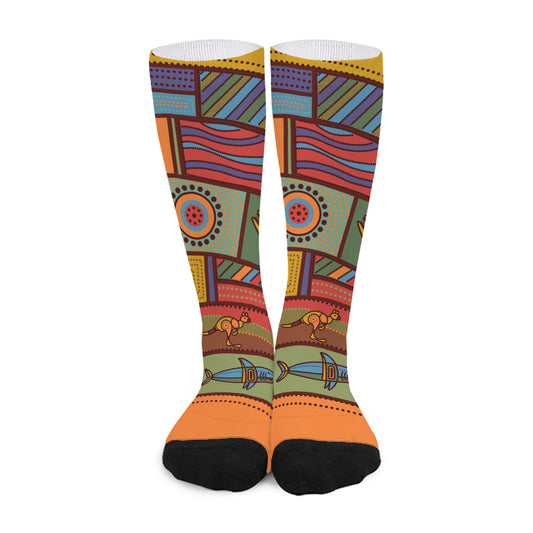 Australian Ethnic Pattern Print Long Socks
