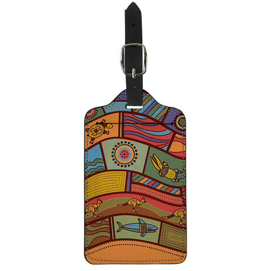 Australian Ethnic Pattern Print Luggage Tag
