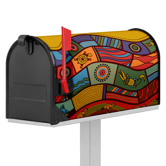 Australian Ethnic Pattern Print Mailbox Cover