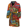 Australian Ethnic Pattern Print Men's Bathrobe