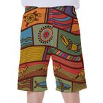 Australian Ethnic Pattern Print Men's Beach Shorts
