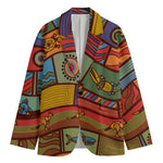 Australian Ethnic Pattern Print Men's Blazer