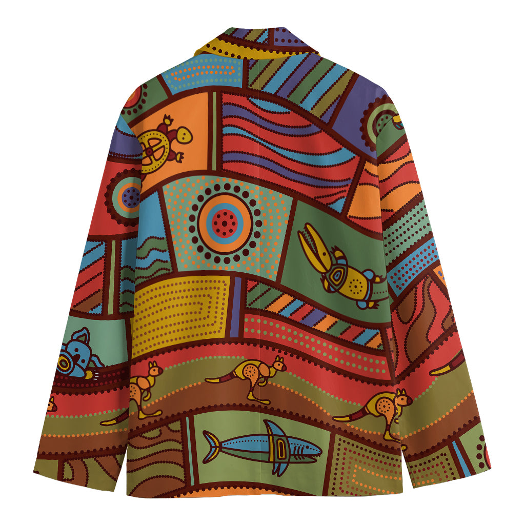 Australian Ethnic Pattern Print Men's Blazer