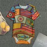 Australian Ethnic Pattern Print Men's Bodysuit