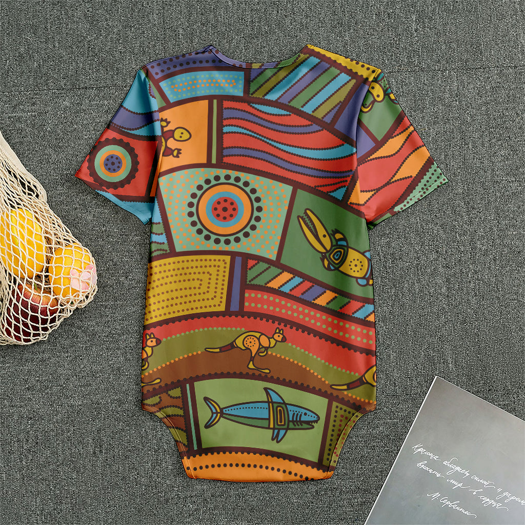 Australian Ethnic Pattern Print Men's Bodysuit