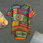 Australian Ethnic Pattern Print Men's Bodysuit