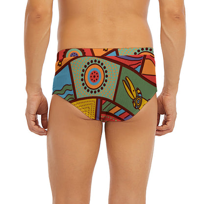 Australian Ethnic Pattern Print Men's Briefs