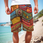 Australian Ethnic Pattern Print Men's Cargo Shorts
