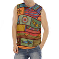 Australian Ethnic Pattern Print Men's Fitness Tank Top
