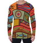 Australian Ethnic Pattern Print Men's Long Sleeve T-Shirt