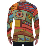 Australian Ethnic Pattern Print Men's Long Sleeve T-Shirt