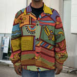 Australian Ethnic Pattern Print Men's Shirt Jacket