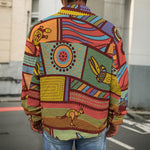 Australian Ethnic Pattern Print Men's Shirt Jacket