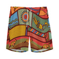 Australian Ethnic Pattern Print Men's Athletic Shorts