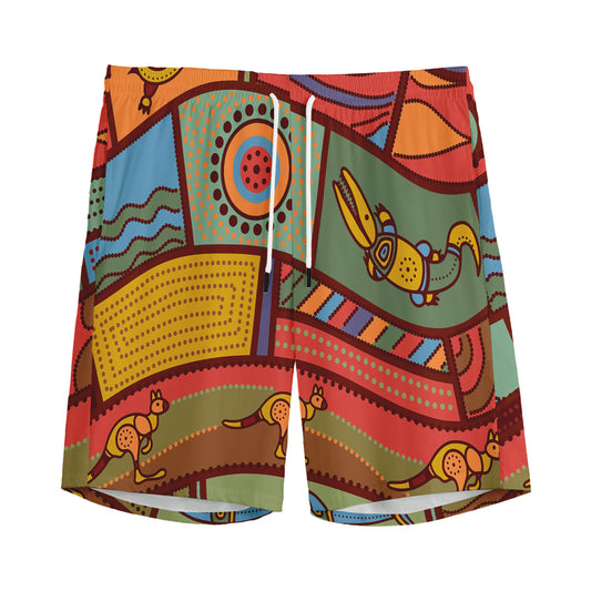 Australian Ethnic Pattern Print Men's Sports Shorts