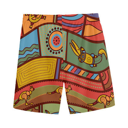 Australian Ethnic Pattern Print Men's Sports Shorts