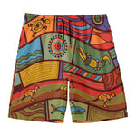 Australian Ethnic Pattern Print Men's Swim Trunks
