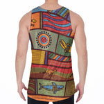 Australian Ethnic Pattern Print Men's Velvet Tank Top