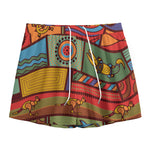 Australian Ethnic Pattern Print Mesh Shorts