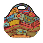 Australian Ethnic Pattern Print Neoprene Lunch Bag