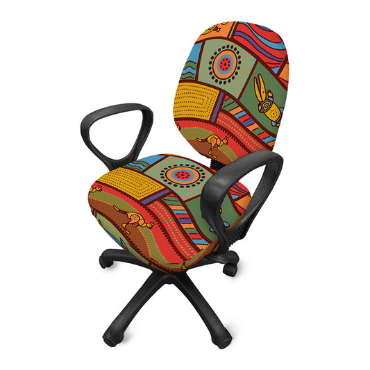 Australian Ethnic Pattern Print Office Chair Cover