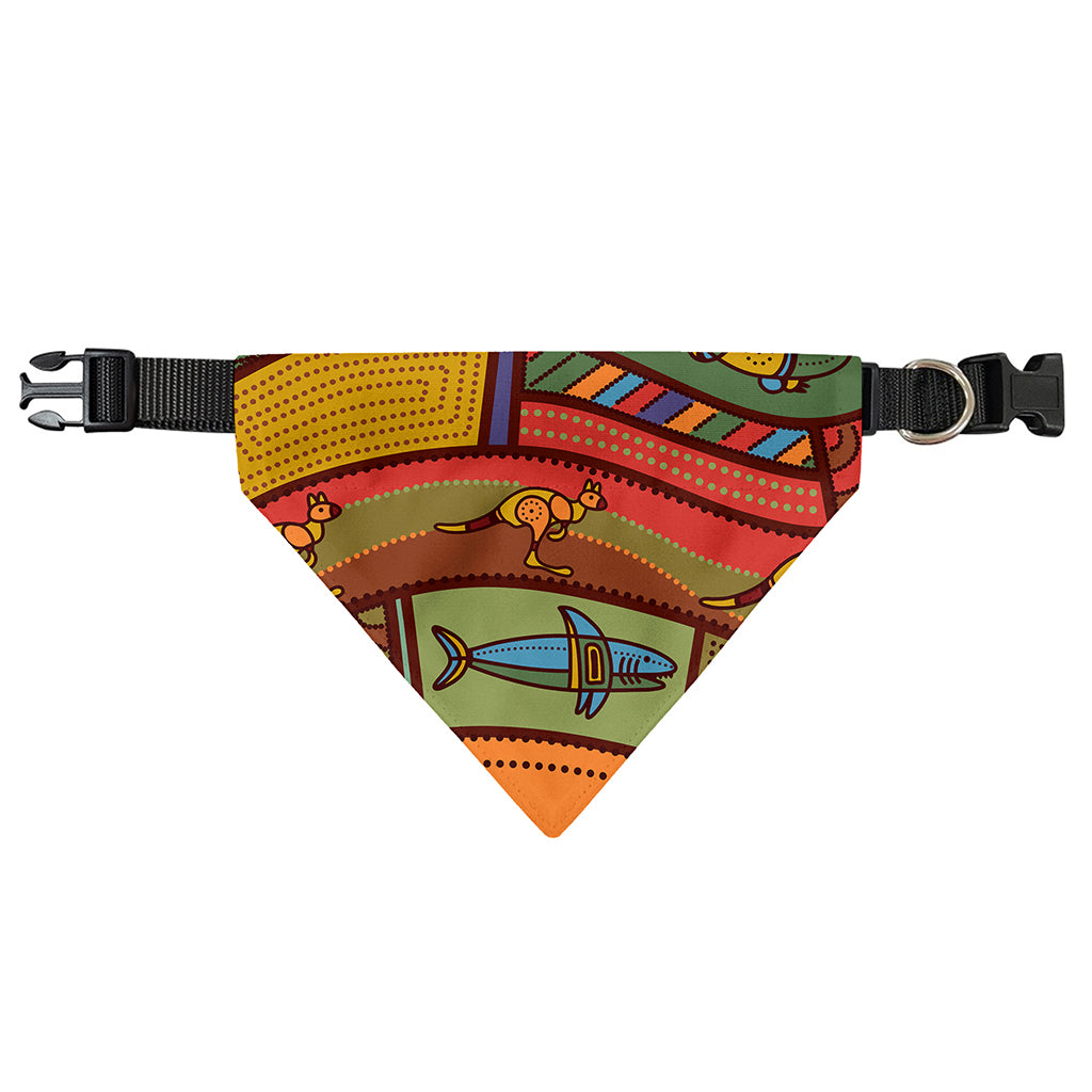 Australian Ethnic Pattern Print Over The Collar Dog Bandana