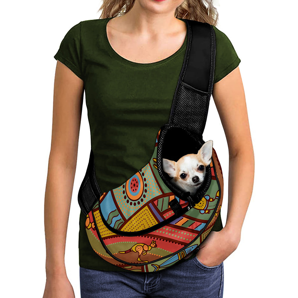 Australian Ethnic Pattern Print Pet Sling Carrier
