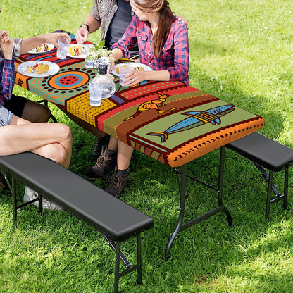 Australian Ethnic Pattern Print Picnic Table Cover